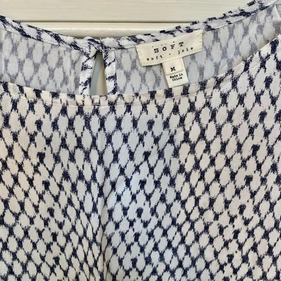 Soft JOIE Casual Elastic Waist Mini Dress 3/4 Sleeves Ruffle Hem Anthropologie - Picture 6 of 7